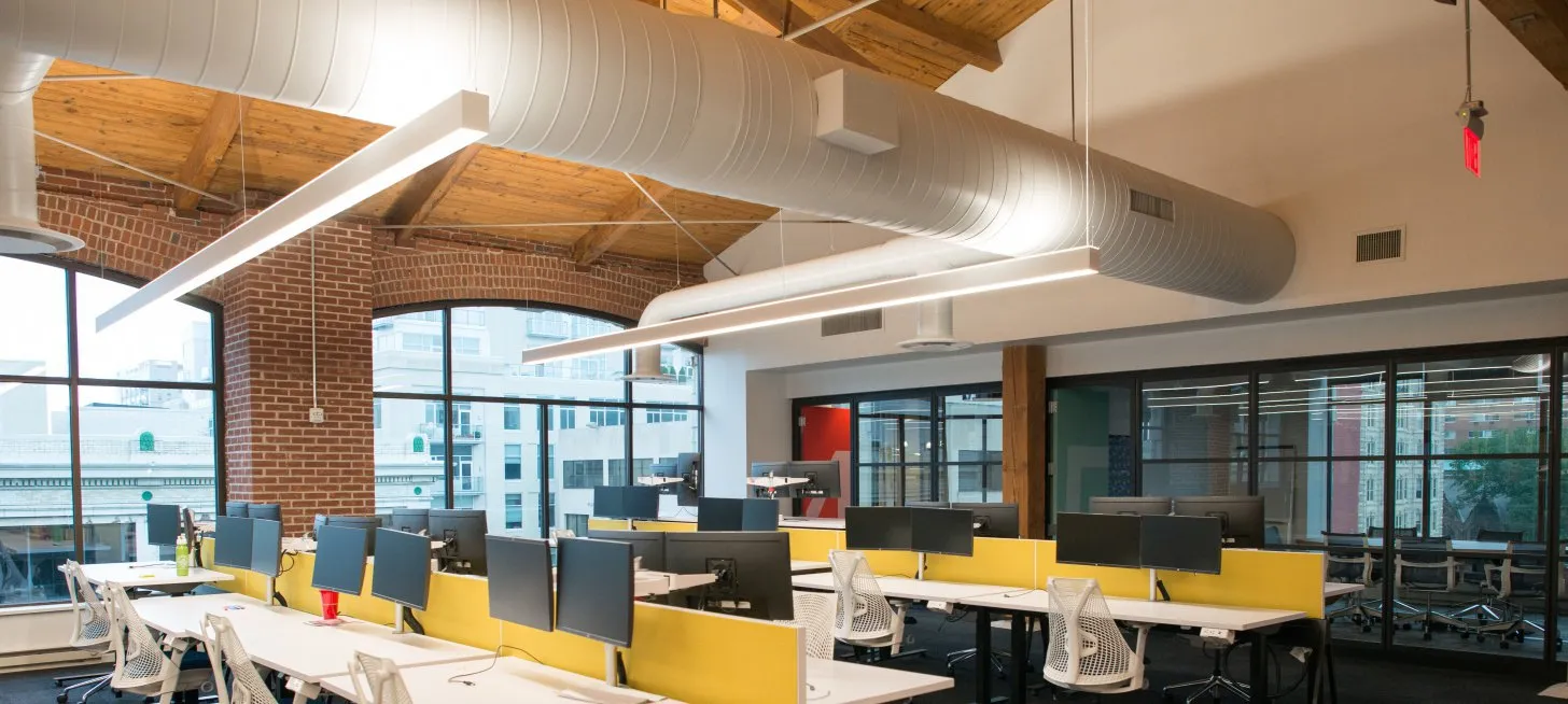 Pendants in a loft office (application example)
