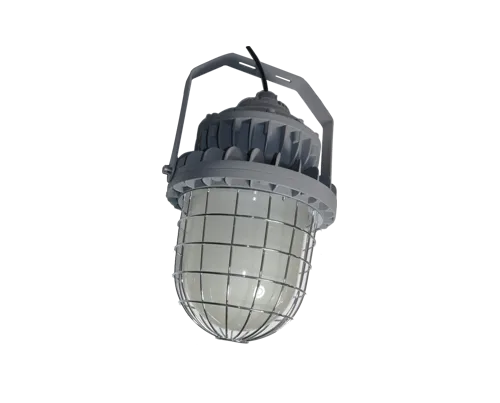 Pendant with glass dome and guard
