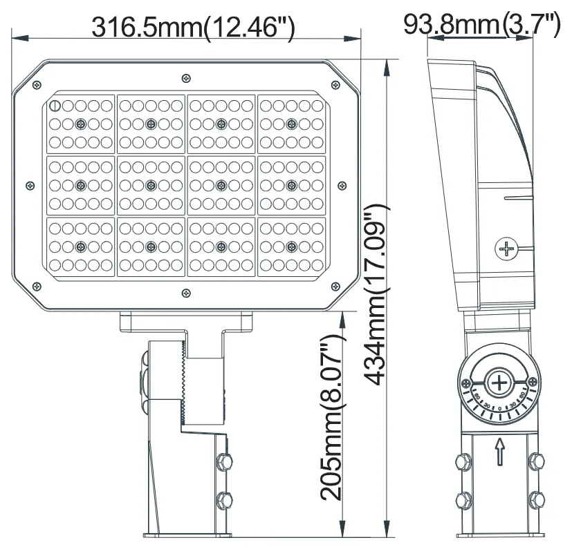 80–120 W: dimensions