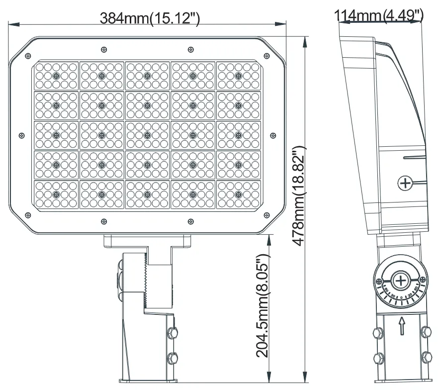 150–200 W: dimensions