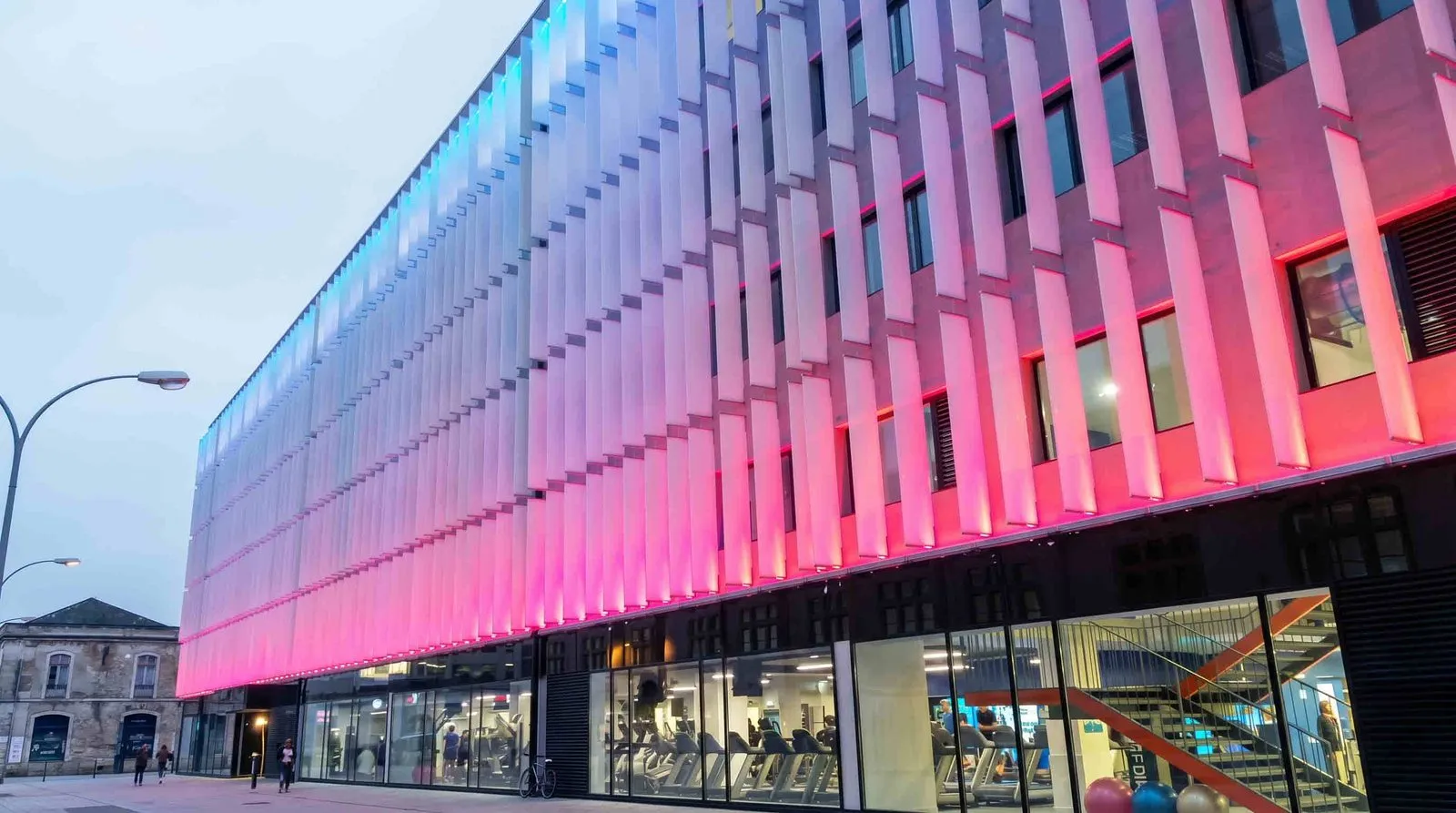 Application example: glass façade in colour