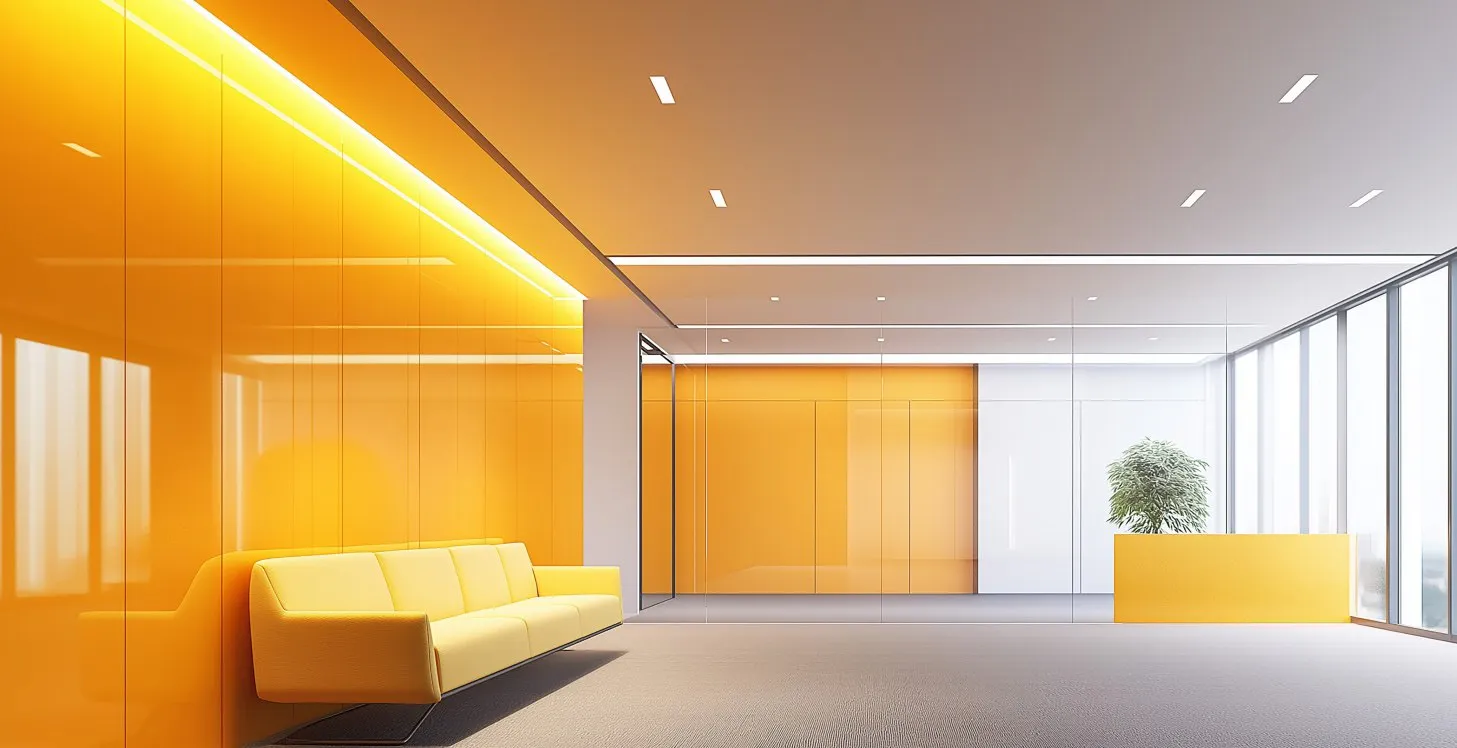 Perimeter coves in a lobby (application example)