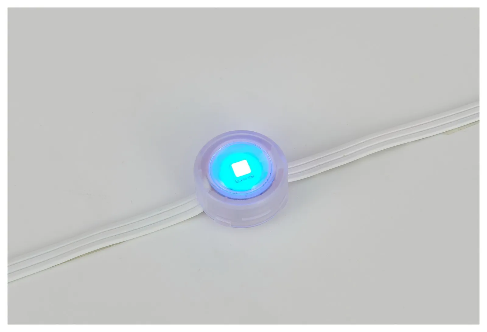 Pixel string light, lit