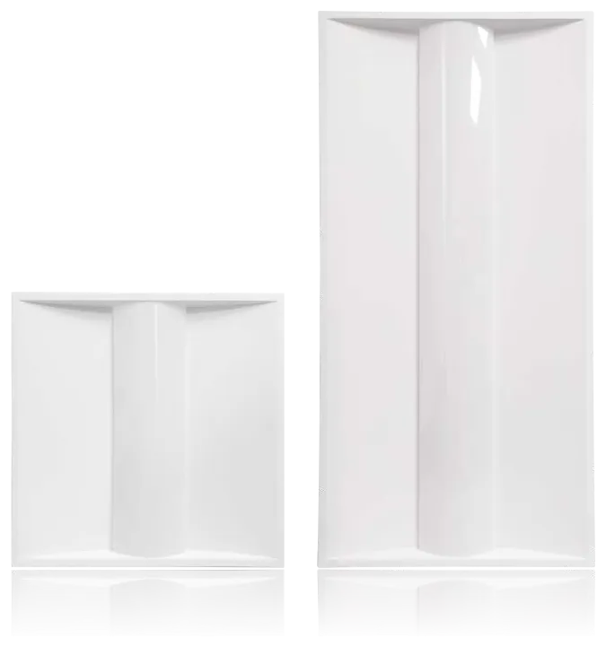 The 2 × 2 ft beside the 2 × 4 ft